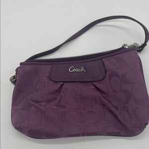Coach Plum Wristlet Clutch